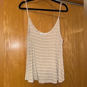 Tan/White Tank Top